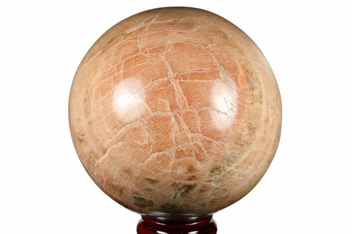 Polished Peach Moonstone Sphere - Madagascar #182383